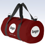 Sac De Sport Logo Texte promotionnel Business Bourgogne Rouge<br><div class="desc">Ajoutez votre propre logo et du texte personnalisé à cette conception. Nom de votre entreprise, slogan, site Web ou numéro de téléphone. Minimaliste et professionnel. Idéal pour un produit promotionnel pour vos employés, employés, clients et clients. Idéal pour les salons, les voyages, les événements d'entreprise ou sportifs et les cadeaux....</div>