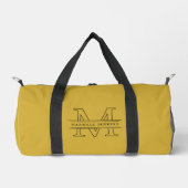 Sac De Sport M Gold Custom Duffle Bag with Monogram & Name (Recto)