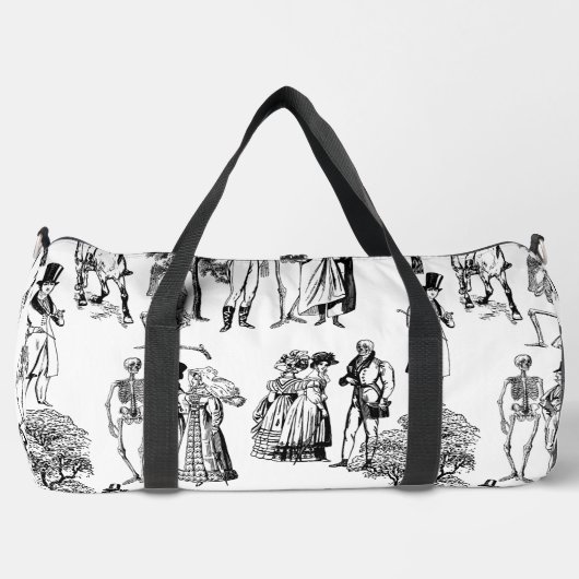 Sac De Sport macabre halloween régence squelette toile (Recto)