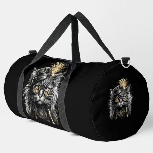 Sac De Sport Magnifique chat steampunk (Coin gauche)