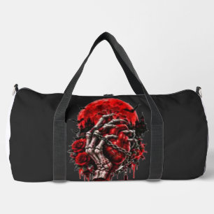 Sac De Sport Mains de squelette gothiques Roses rouges Hallowee