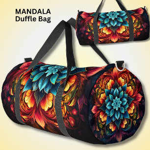 Sac De Sport Mandala Rouge Orange Aqua de couleur vive