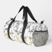 Sac De Sport Marbre blanc noir faux brillant (Coin droit)