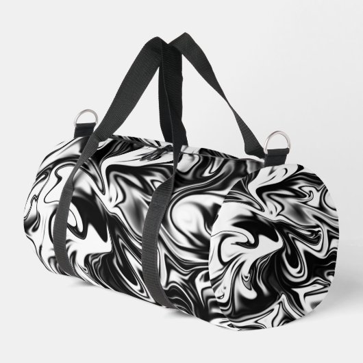 Sac De Sport Marbre Noir Blanc, (Coin gauche)