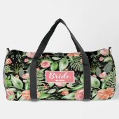 Sac De Sport Mariée florale personnalisée (Verso)