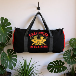 Sac De Sport Masque de casque de pompier en formation