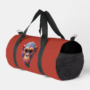 Sac De Sport Masque de chimpanzé orné