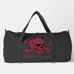 Sac De Sport Memento Mori Rouge Cramoisé Crâne et Os