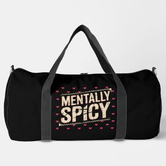 Sac De Sport Mentally Spicy Pink Hearts (Recto)