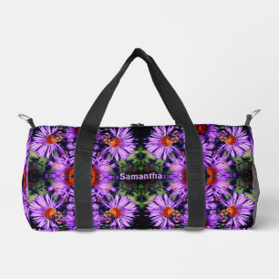 Sac De Sport Miel Abee Sur Fleur Aster Abstrait Personnalisé