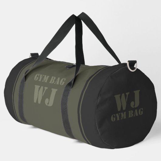 Sac De Sport Military Green Gym Bag Custom Name (Coin gauche)