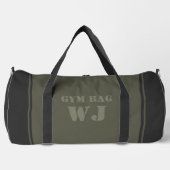 Sac De Sport Military Green Gym Bag Custom Name (Recto)