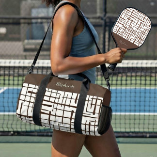 Sac De Sport Minimaliste Brun Ligne de Travail | Dink Well Pers