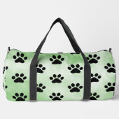 Sac De Sport Mint Green Black Paw Print monogram personalize (Recto)