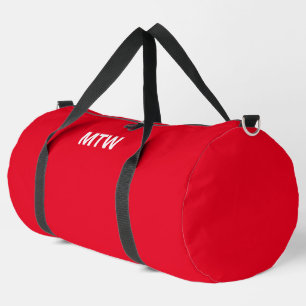 Sac De Sport Modèle de texte simple, rouge et blanc