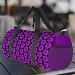 Sac De Sport Modèle floral de géranium violet sur violet