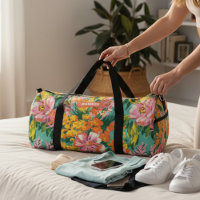 Modèle floral tropical moderne Nom personnalisé