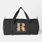 Sac De Sport Modern Monogrammed Initial R & Name Personalized (Verso)