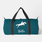 Sac De Sport Modern Teal Horseriding Equestrian (Recto)