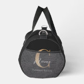 Sac De Sport Moderne Monogramme Initial C & Nom Personnalisé (Droite)