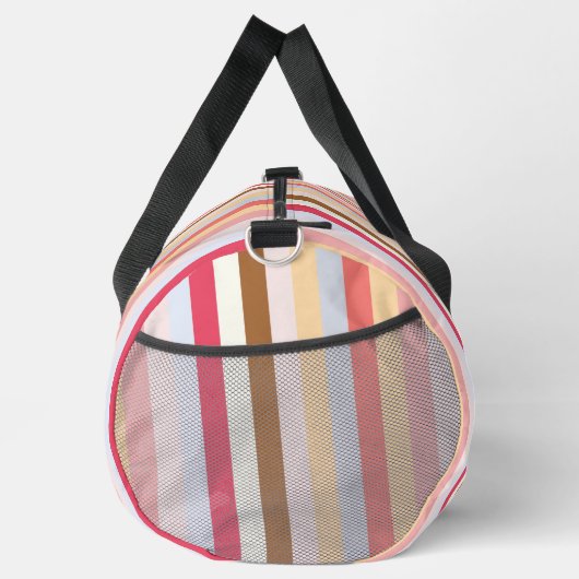 Sac De Sport Moderne Monogramme initial Pastel Candy Stripe (Droite)