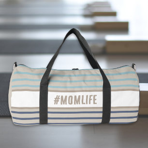 Sac De Sport Momlife bleu turquoise et beige