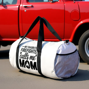 Sac De Sport Mon pompier préféré m'appelle maman blanc