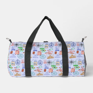 Sac De Sport Monde mignon de voyageur en collage
