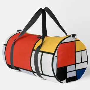 Sac De Sport Mondrial Composition Rouge Jaune Bleu Noir