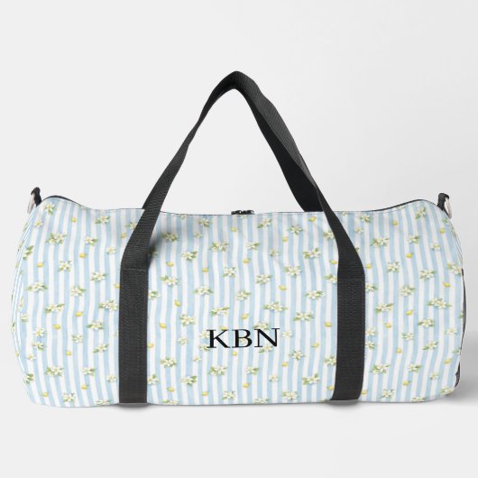 Sac De Sport Monogram Bleu Blanc Rayures Citrons Méditerranée (Recto)