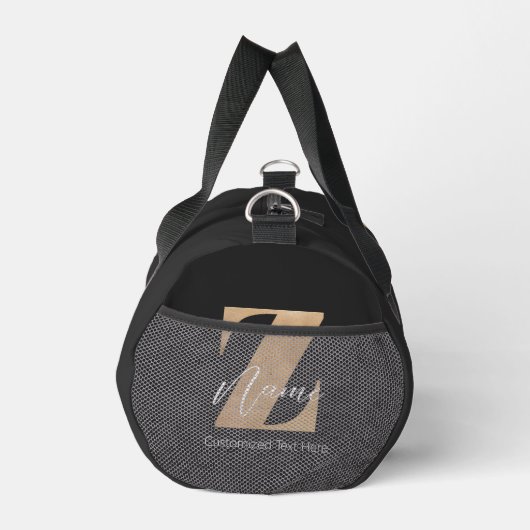 Sac De Sport Monogram with Initial Z & Custom Name Personalized (Droite)
