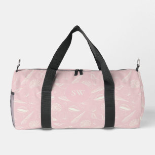 Sac De Sport Monogramme à motif de coquillage rose