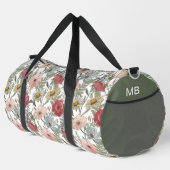 Sac De Sport Monogramme Boho Fleur sauvage Motif floral (Coin droit)