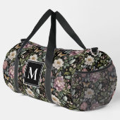 Sac De Sport Monogramme botanique floral noir (Coin droit)