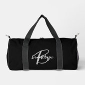 Sac De Sport Monogramme Classique Noir Blanc Gris Script (Recto)