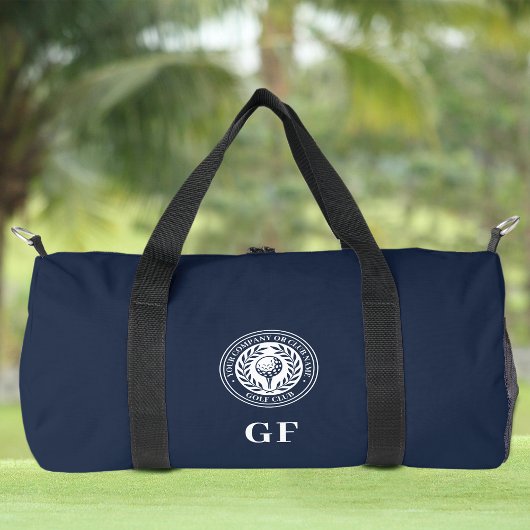 Sac De Sport Monogramme classique Nom personnalisé bleu foncé