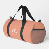 Sac De Sport Monogramme Corail Pêche Élégante Feminine Minimali (Coin droit)