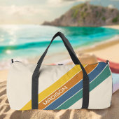 Sac De Sport Monogramme de bandes rétro