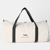 Sac De Sport monogramme de nom beige (Recto)