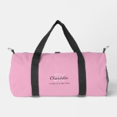 Sac De Sport monogramme de nom rose (Recto)