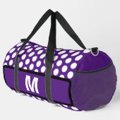 Sac De Sport Monogramme de points blancs violets (Coin droit)