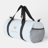 Sac De Sport Monogramme de script doré bleu poussiéreux clair m (Coin droit)
