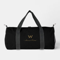 Monogramme de script or noir moderne