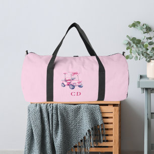 Sac De Sport monogramme de voiturette de golf rose