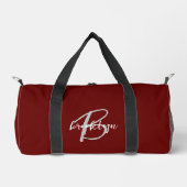 Sac De Sport Monogramme écriture blanc gris Bourgogne  (Recto)