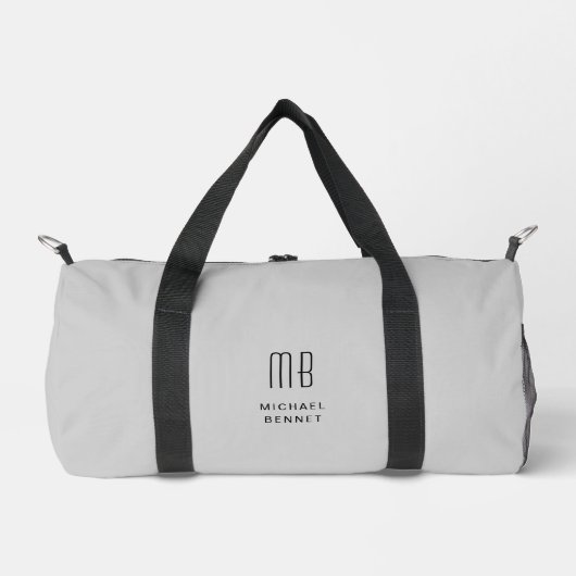 Sac De Sport Monogramme Élégant Gris (Recto)
