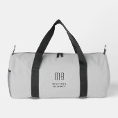 Sac De Sport Monogramme Élégant Gris (Verso)