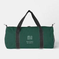 Monogramme Élégant Vert Émeraude