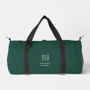 Sac De Sport Monogramme Élégant Vert Émeraude