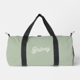 Sac De Sport Monogramme et nom personnalisés de Sage Vert moder
